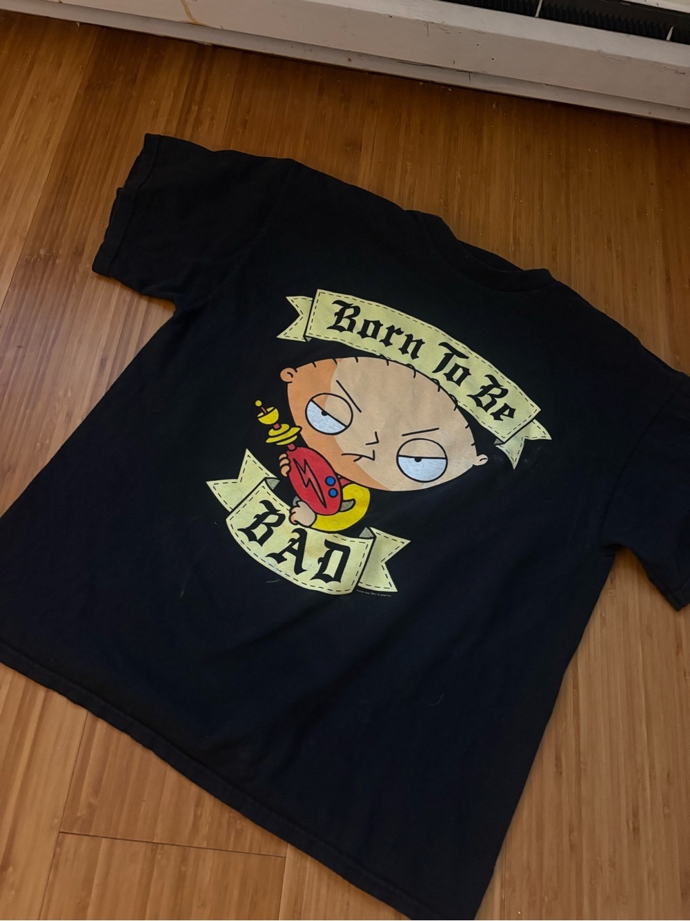Stewie griffin Men’s  Black 'Born to Be Bad' Graphic T-Shirt